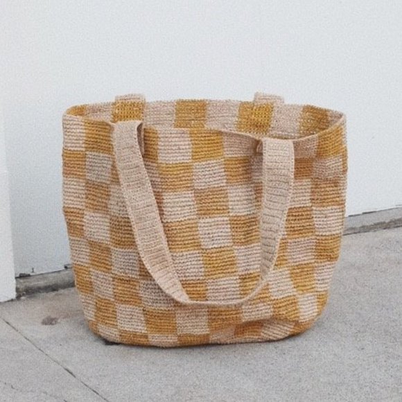 NWT Colorant Raffia Tote Bag - Picture 4 of 5